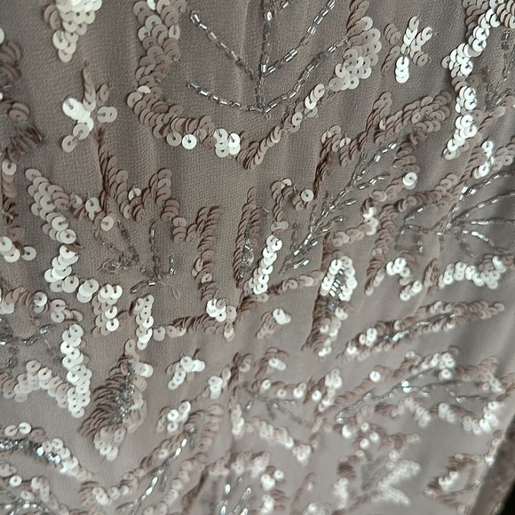 Mac Duggal EMBELLISHED HIGH NECK PUFF SLEEVE FITTED DRESS size 16 NEW $498 - Picture 10 of 16